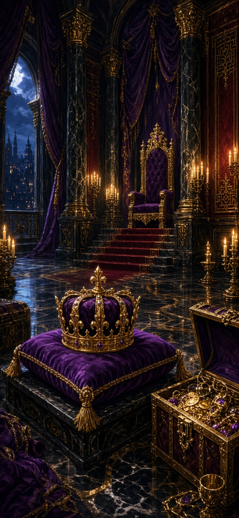 Imperial financial architect overlooking a prosperous kingdom